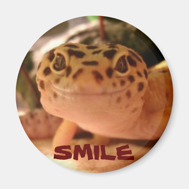 Leopard Gecko Smile Magnet (Front)