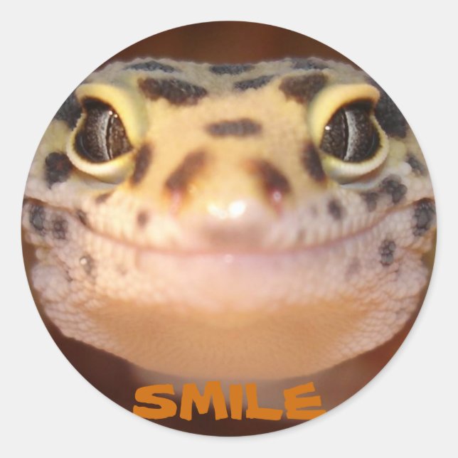 Leopard Gecko Smile Sticker (Front)