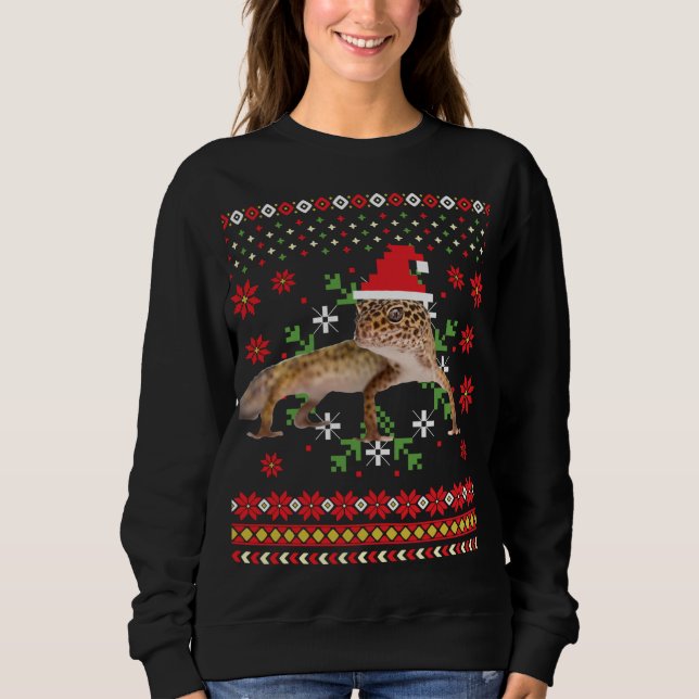 Leopard Gecko Ugly Christmas Sweater (Front)
