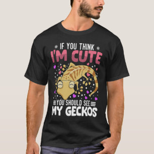 Leopard Geckos Heart Valentine's Day Animal For Wo T-Shirt