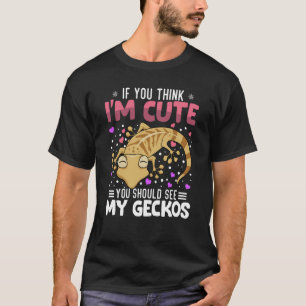 Leopard Geckos Heart Valentine's Day Animal For Wo T-Shirt