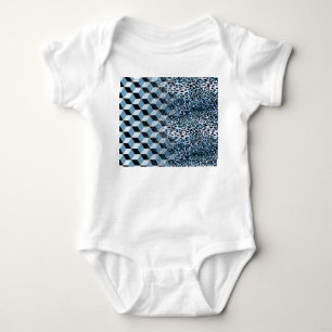 Leopard Geometric, Animal Skin Design. Baby Bodysuit