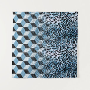 Leopard Geometric, Animal Skin Design. Tapestry