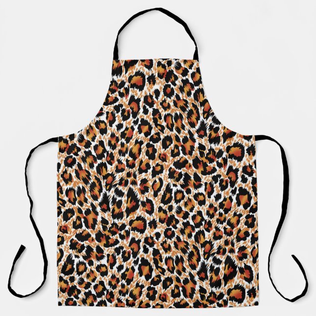 Leopard Geometrical: Patterned Illustration Apron (Front)