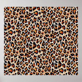Leopard Geometrical: Patterned Illustration Poster