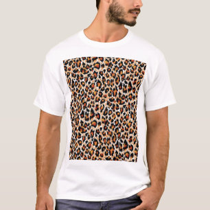 Leopard Geometrical: Patterned Illustration T-Shirt