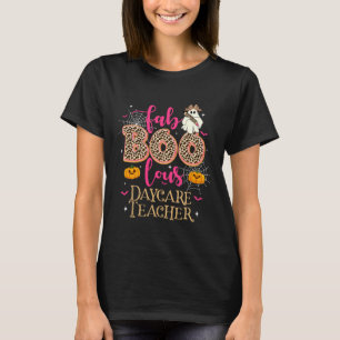 Leopard Ghost Halloween Costume Fab Boo Lous Dayca T-Shirt