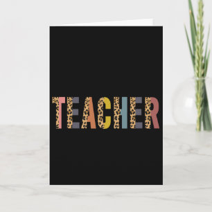 Leopard Gifted Education Teacher Supplies For Teac Card