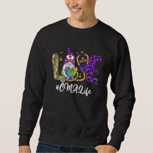 Leopard Gnome Love Cma Life Nurse Mardi Gras Carni Sweatshirt