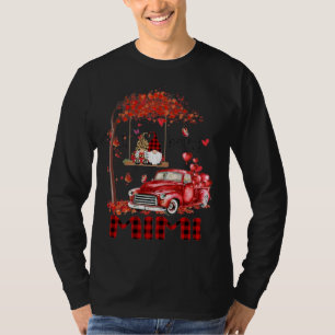 Leopard Gnome MiMi Red Truck Heart Tree Valentine' T-Shirt