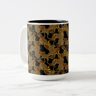 Leopard Gold Baroque Luxury Home Two-Tone Coffee Mug