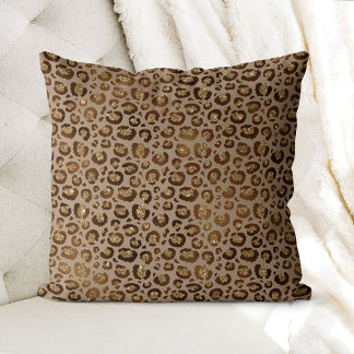 Leopard Gold Glitter  Cushion