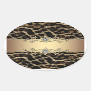 Leopard Gold Jewel Elegant Envelope Seal
