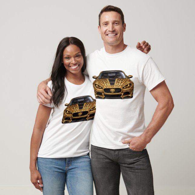 Leopard Gold Performance Coupe — BV-TLG Front View T-Shirt (Unisex)