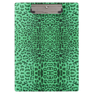 Leopard green print clipboard