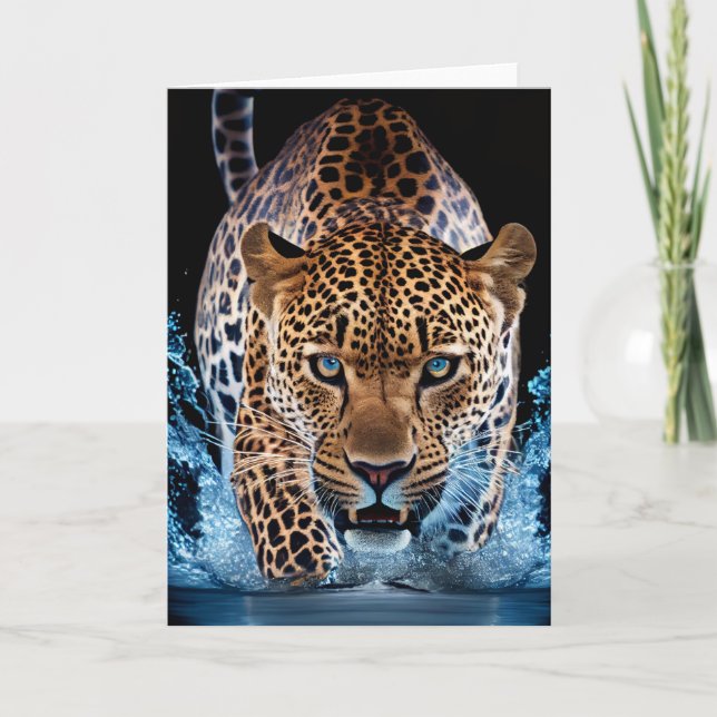Leopard Greeting Card (Front)