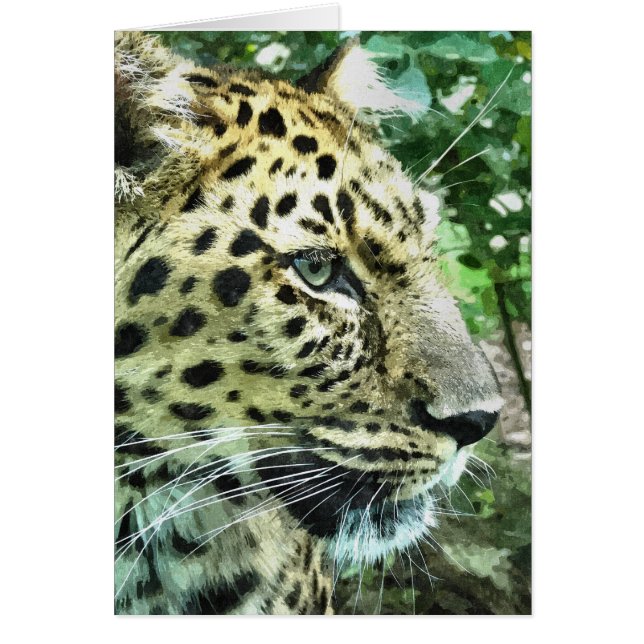 LEOPARD Greetings card (Front)