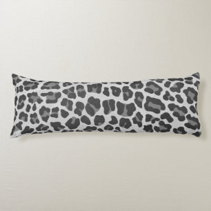 Leopard Grey and Light Grey Print Body Cushion