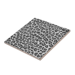 Leopard Grey and Light Grey Print Ceramic Tile