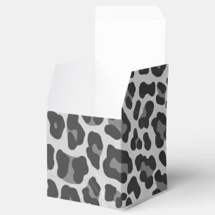 Leopard Grey and Light Grey Print Favour Box
