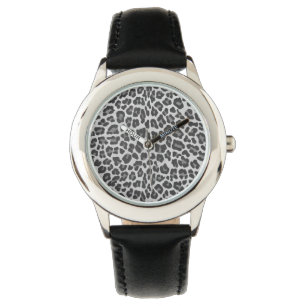Leopard Grey and Light Grey Print Watch