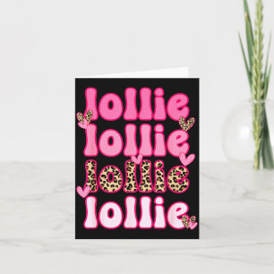 Leopard Groovy Lollie Valentine's Day Women Valent Card