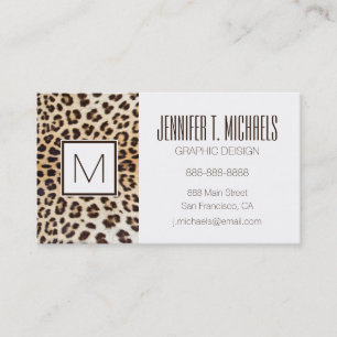 Leopard hair business card