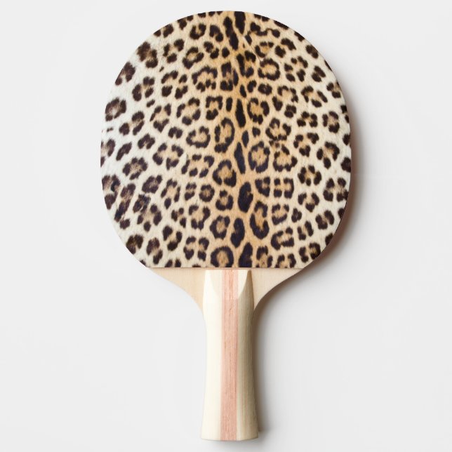 Leopard hair ping pong paddle (Front)