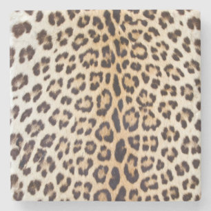 Leopard hair stone coaster