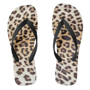 Leopard hair thongs