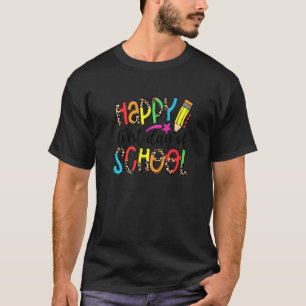 Leopard Happy First Day Of School Boho Teacher Hel T-Shirt