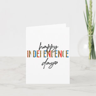 Leopard Happy Independence Day 4th Of July Patriot Card