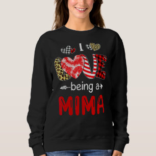 Leopard Happy Mother's Day I Love Being A Mima Buf Sweatshirt