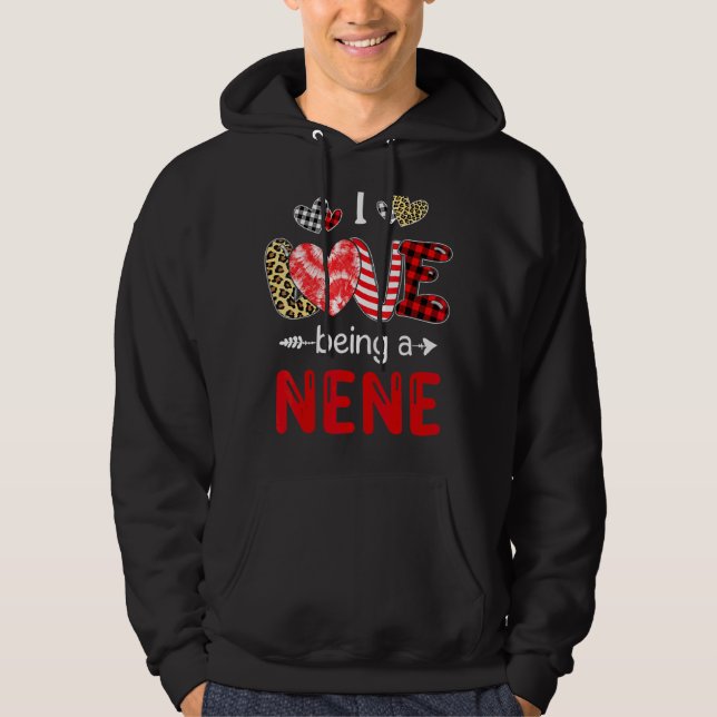 Leopard Happy Mother's Day I Love Being A Nene Buf Hoodie (Front)