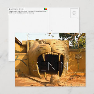 Leopard Head Shrine, Abomey, Benin Travel Postcard