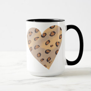 Leopard Heart, custom animal print mugs