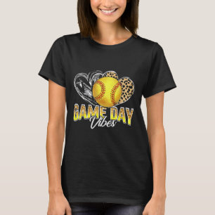 Leopard Heart Headnd Mom Bleached Softll Game Day T-Shirt