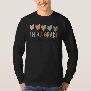 Leopard Heart Love 3rd Grade Teacher Welcome Back T-Shirt