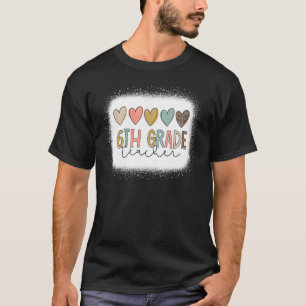 Leopard Heart Love 6th Grade Teacher Welcome Back T-Shirt