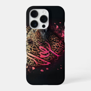 Leopard Heart Love Graffiti Art iPhone 16 Pro Case