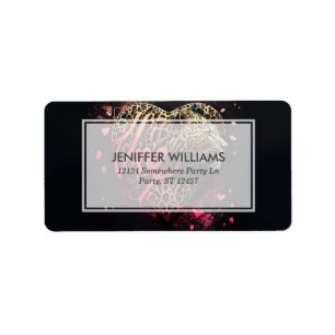 Leopard Heart Love Graffiti Art Label