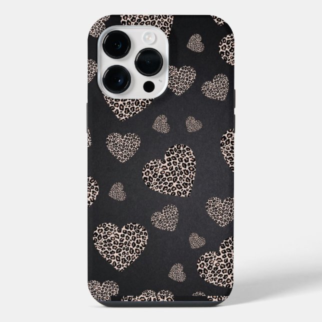 Leopard Hearts iPhone Case (Back)