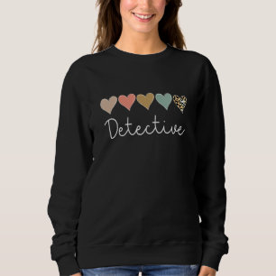 Leopard Hearts Valentine's day for Team Detective Sweatshirt