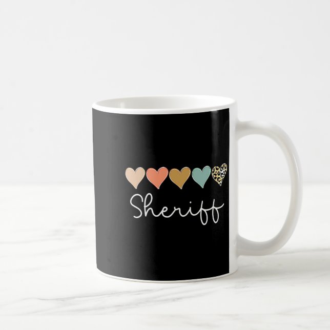 Leopard Hearts Valentines Day For Team Sheriff Va  Coffee Mug (Right)