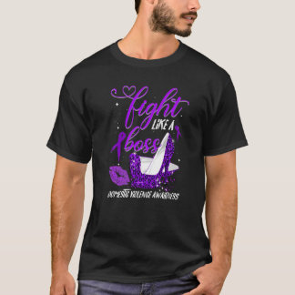 Leopard Heels Fight Like A Boss Domestic Violence  T-Shirt