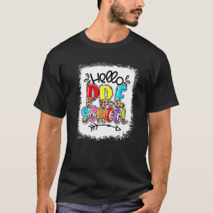 Leopard Hello Preschool  Teacher First Day Of Scho T-Shirt