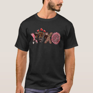 Leopard Highland Cow Gemstone Load Of Love Western T-Shirt