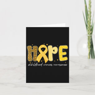 Leopard Hope Gold Ribbon Childhood Cancer Awarenes Card