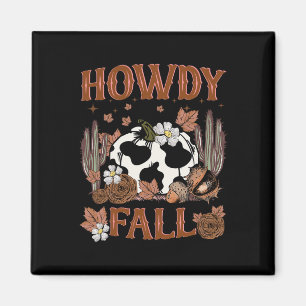 Leopard Howdy Fall Western Pumpkin Autumn Fall Tha Magnet