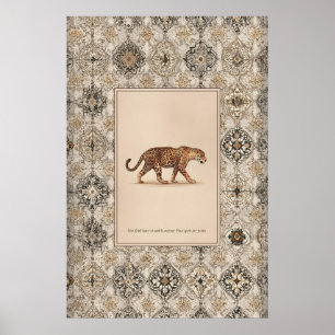 Leopard Illustration Poster Wall Decor Spotted Big